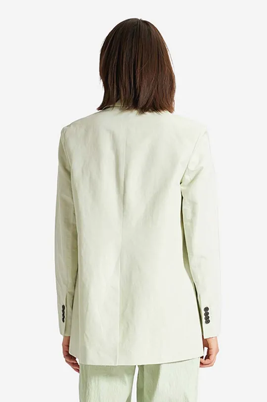 Wood Wood linen blend jacket Madeleine Mini Stripe Blazer green