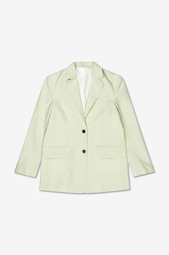 Wood Wood giacca in lino misto Madeleine Mini Stripe Blazer 66% Cotone, 34% Lino