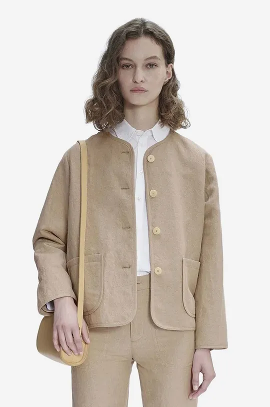 A.P.C. giacca in lino beige