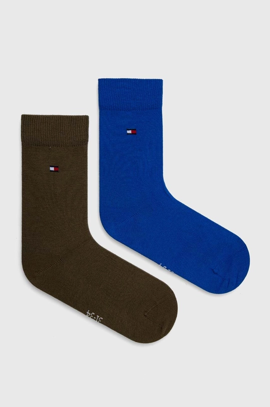 modra Otroške nogavice Tommy Hilfiger 2-pack Fantovski