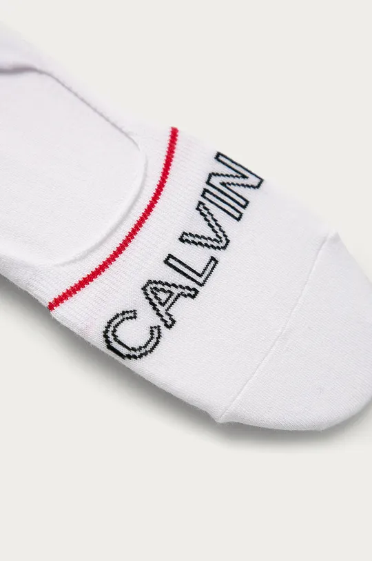 Calvin Klein - Členkové ponožky biela