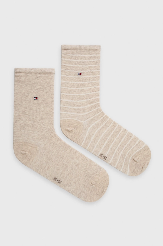 beżowy Tommy Hilfiger skarpetki (2-pack) Damski