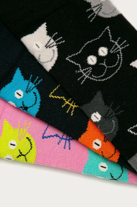 Happy Socks - Κάλτσες Mixed Cat (3-pack)  86% Βαμβάκι, 2% Σπαντέξ, 12% Πολυαμίδη