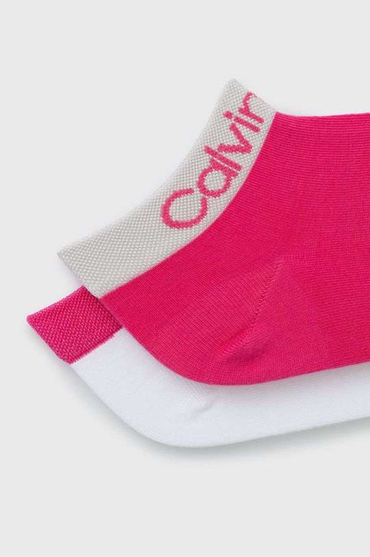 Ponožky Calvin Klein ružovo-červená
