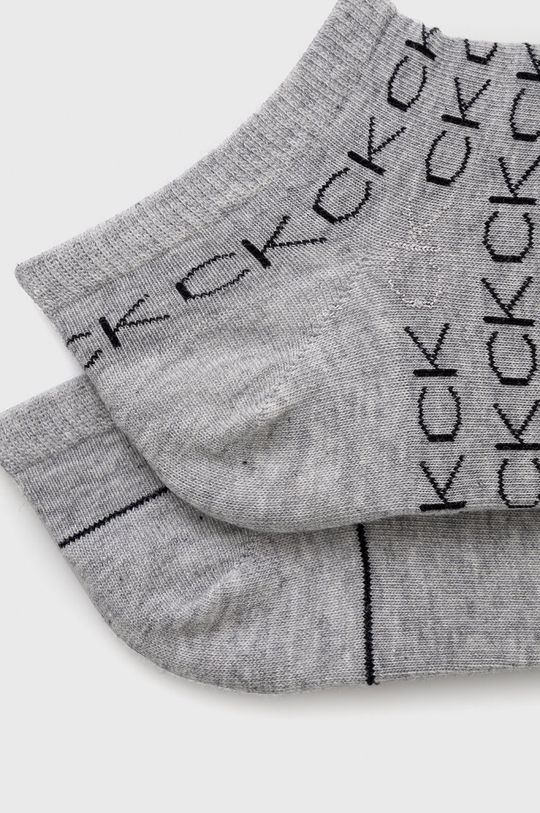 Ponožky Calvin Klein (2-pak) svetlosivá