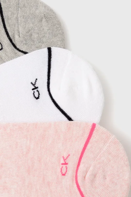 Calvin Klein zokni (3 pár) rózsaszín