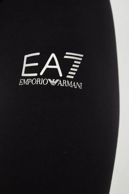 czarny EA7 Emporio Armani legginsy