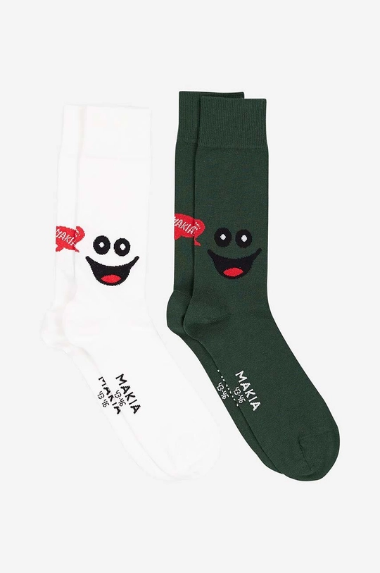 Makia socks Smiley 2-pack <p> 80% Organic cotton, 18% Polyamide, 2% Elastane</p>