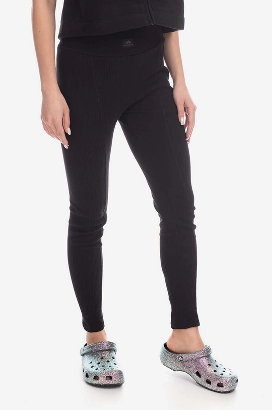 czarny Alpha Industries legginsy bawełniane Damski