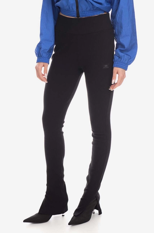 μαύρο Βαμβακερό κολάν Alpha Industries X-Fit Rib Pant Γυναικεία