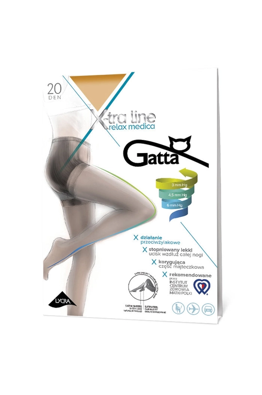 коричневый Gatta - Колготки X-tra Line Relax Medica 20 DEN Женский