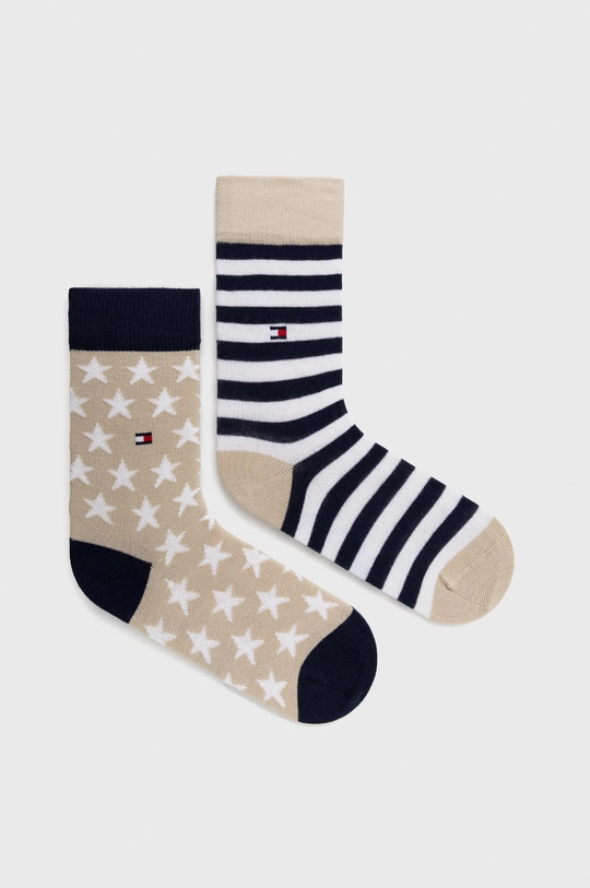 beżowy Tommy Hilfiger skarpetki dziecięce (2-pack) Dziecięcy