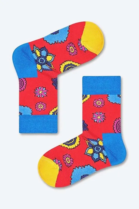 κόκκινο Παιδικές κάλτσες Happy Socks x The Beatles 50th Anniversary Παιδικά