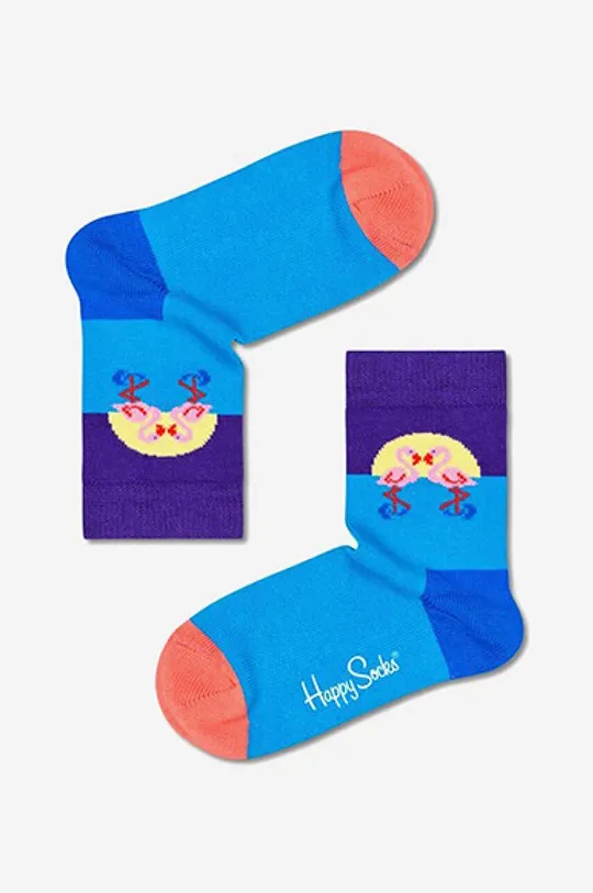 μπλε Παιδικές κάλτσες Happy Socks Flamingo Friends Παιδικά