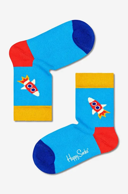 μπλε Παιδικές κάλτσες Happy Socks Rocket Παιδικά