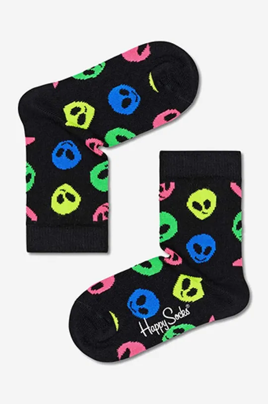 μαύρο Παιδικές κάλτσες Happy Socks Alien Παιδικά
