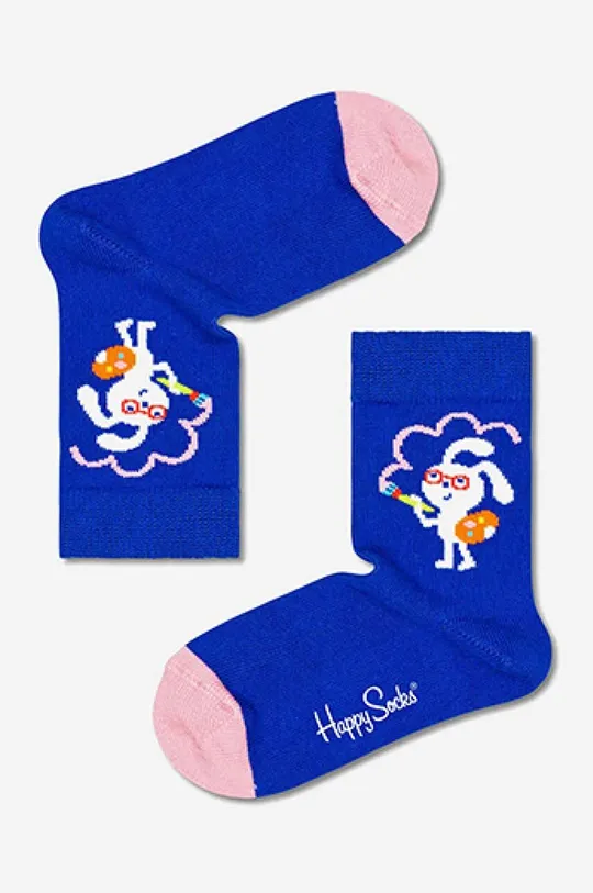 блакитний Шкарпетки Happy Socks Painting Bunny Дитячий