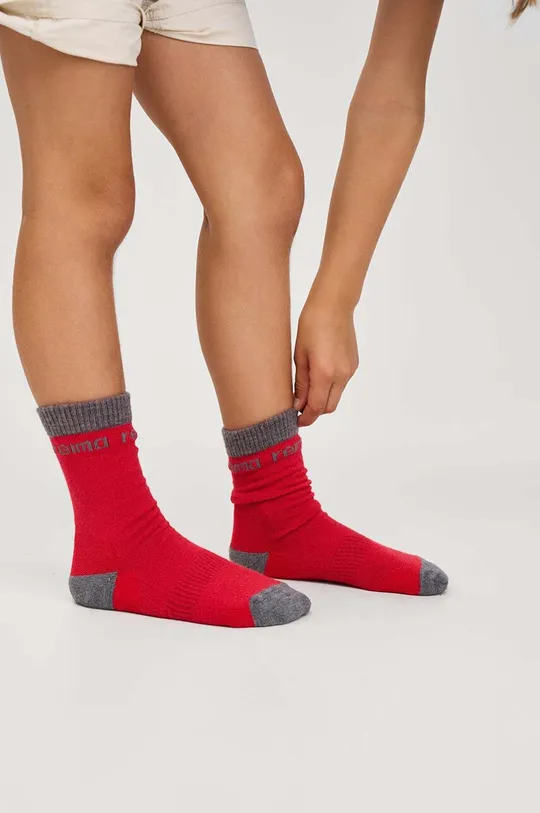 Детские носки с примесью шерсти Reima Saapas длинные носки красный 5300033D