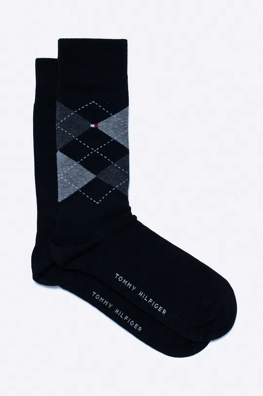 čierna Tommy Hilfiger - Pánske ponožky roz. 39-42 (2-pak) Pánsky