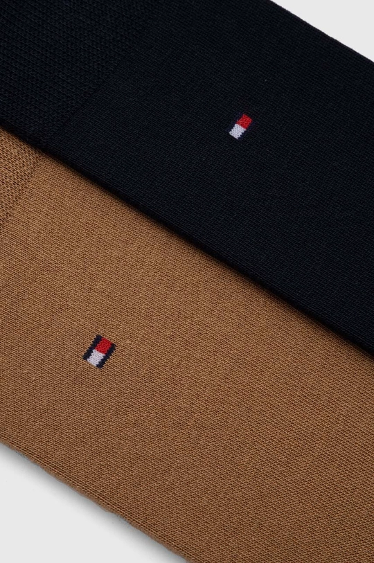 Tommy Hilfiger skarpetki 2-pack brązowy