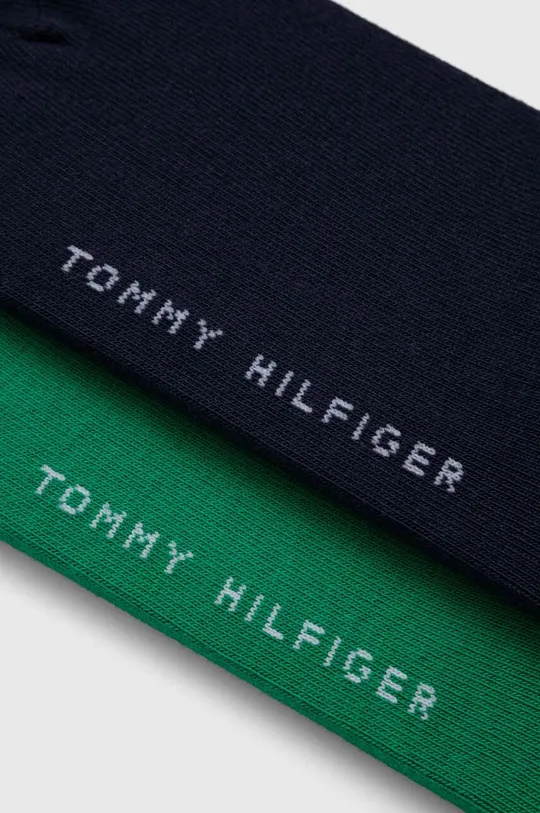 Nogavice Tommy Hilfiger 2-pack zelena