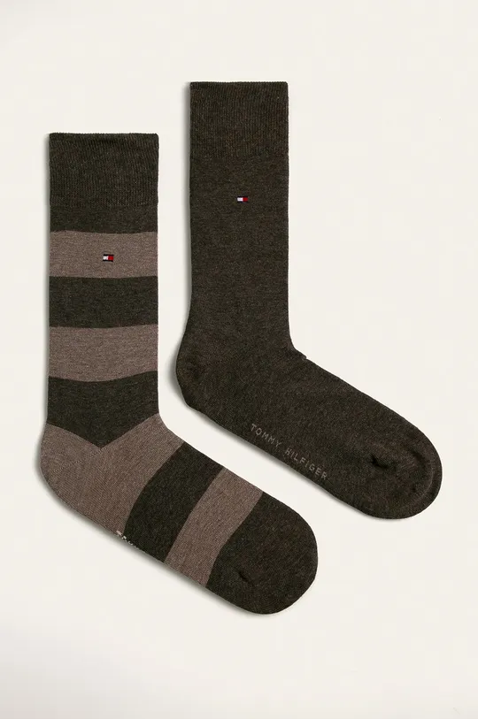 καφέ Tommy Hilfiger κάλτσες (2-pack) 342021001 Ανδρικά