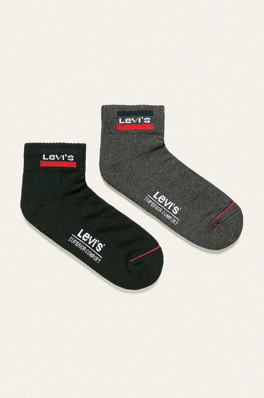 črna Levi's nogavice (2 pack) Moški