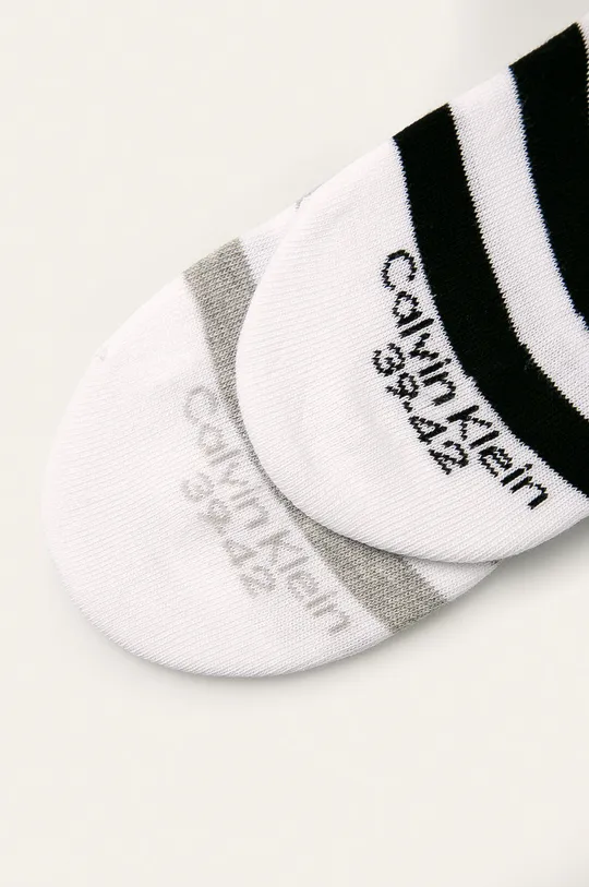 Calvin Klein - Členkové ponožky (2-pak) biela