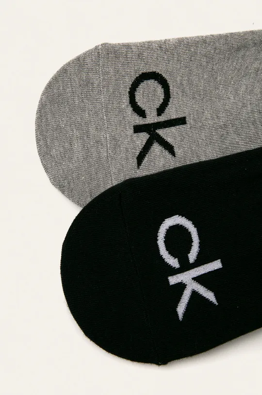 Calvin Klein - Členkové ponožky (2-pak) sivá