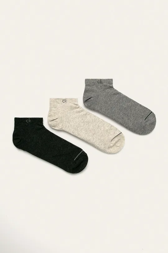 sivá Calvin Klein - Členkové ponožky (3-pak) Pánsky