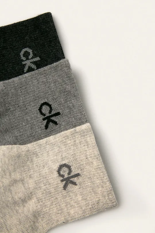 Calvin Klein - Ponožky (3-pak) sivá