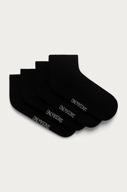 čierna Only & Sons - Ponožky (4-pak) Pánsky