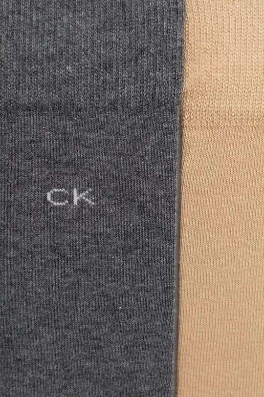 Calvin Klein skarpetki 2-pack beżowy