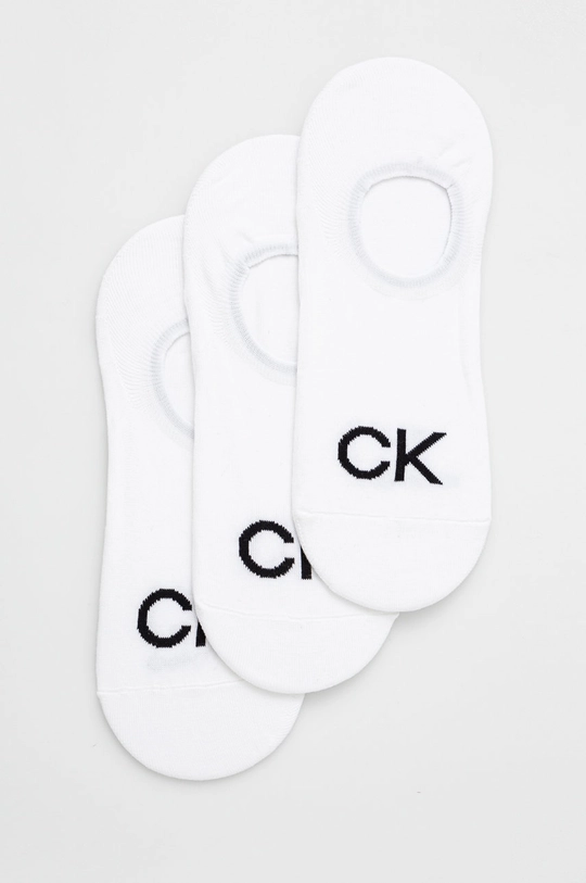 bela Calvin Klein nogavice (3-pack) Moški