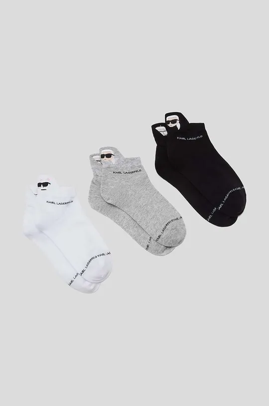 Ponožky Karl Lagerfeld 3-pak <p> 70 % Organická bavlna, 28 % Polyamid, 2 % Elastan</p>