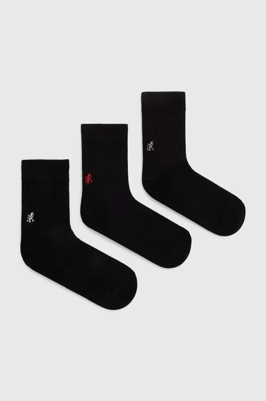 crna Čarape Gramicci 3-pack Basic Crew Socks Muški