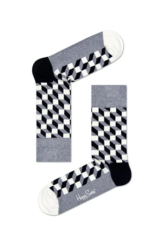 viacfarebná Happy Socks - Ponožky Filled Optic Pánsky