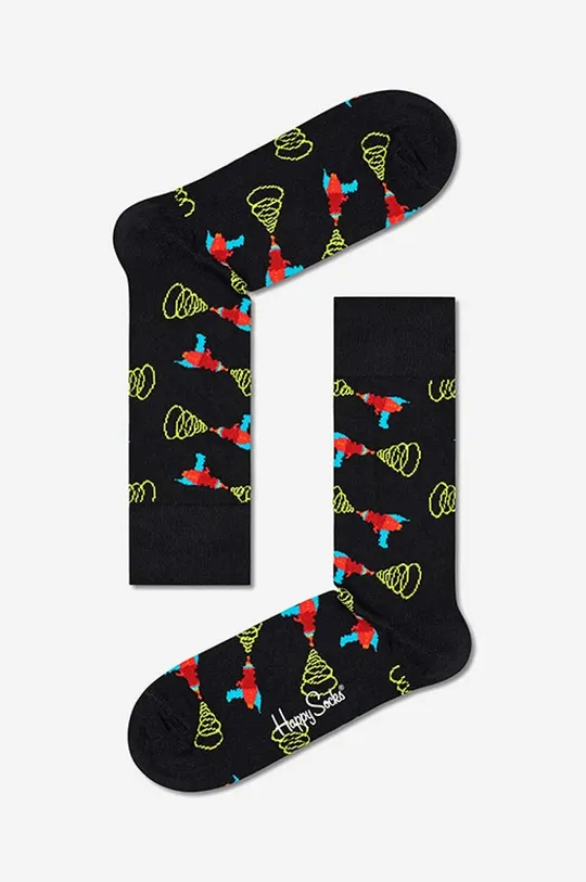 fekete Happy Socks zokni Lazer Quest Uniszex