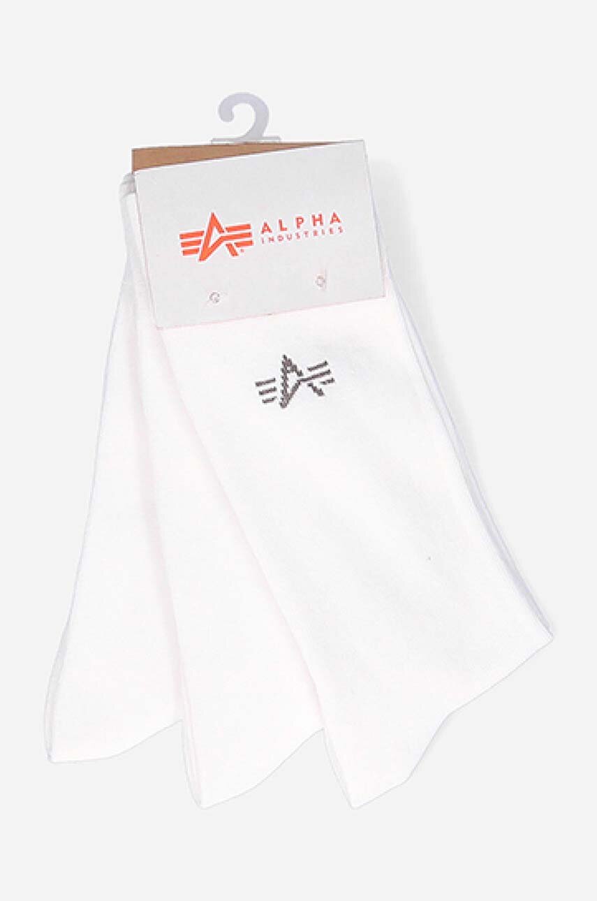 bijela Čarape Alpha Industries Basic Socks 3-pack Unisex