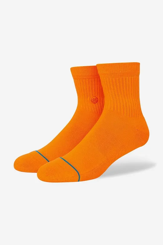 orange Stance socks Icon Quarter Unisex