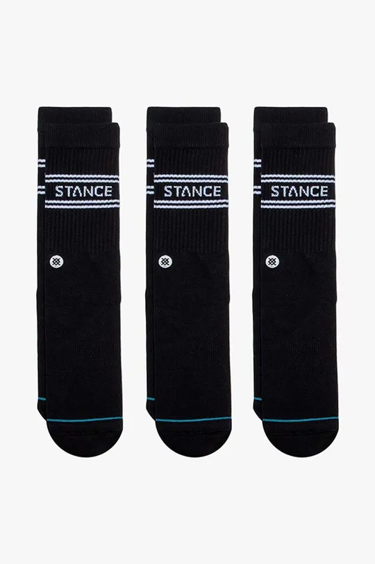 czarny Stance skarpetki Basic 3-pack Unisex