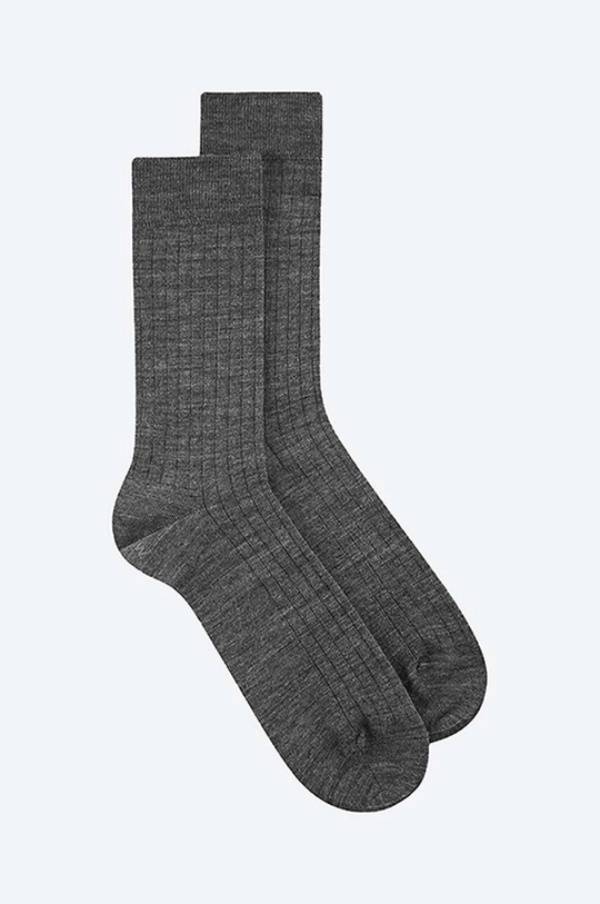 šedá Ponožky Wood Wood Nathan Wool Socks Unisex