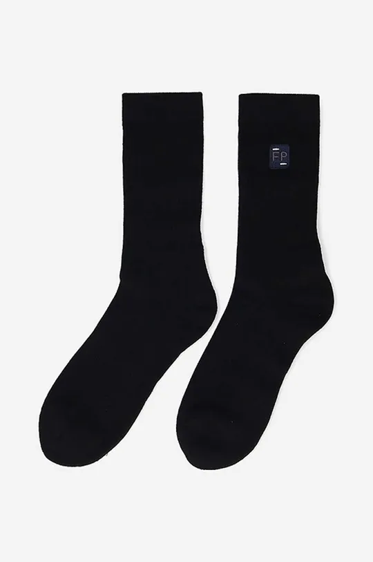 black Filling Pieces cotton socks Patch Unisex