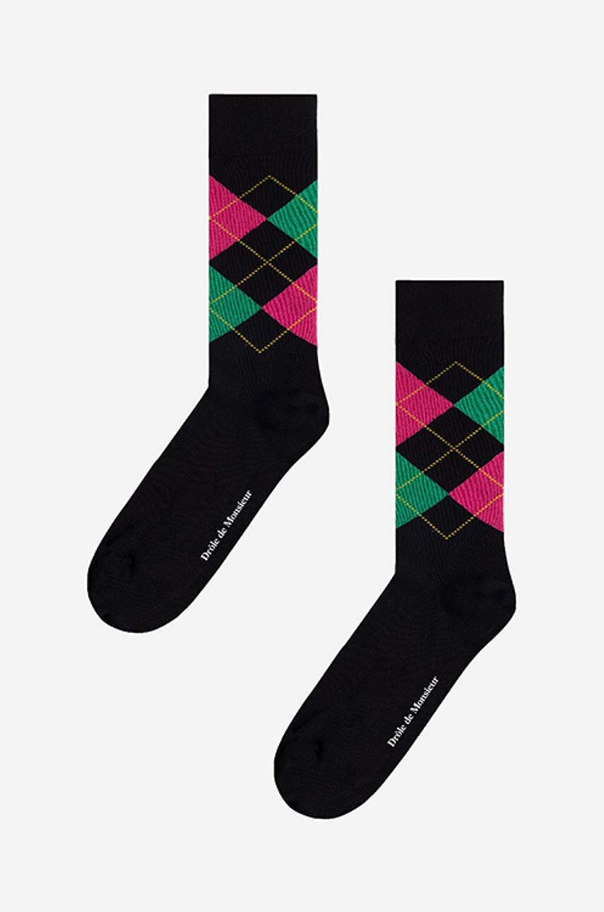 black Drôle de Monsieur cotton socks Unisex