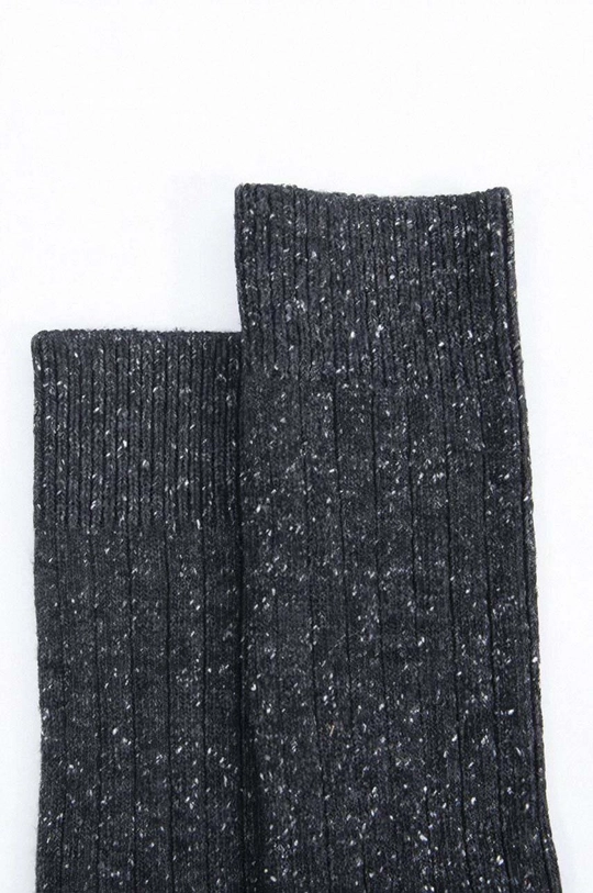 Norse Projects skarpetki z domieszką wełny Bjarki Neps Wool Rib Sock 46 % Wełna, 36 % Poliamid, 17 % Jedwab, 1 % Elastan