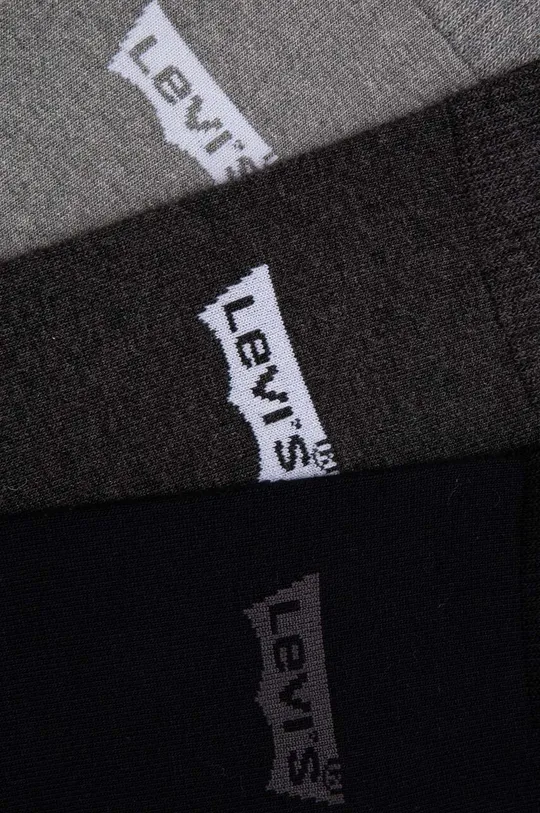 Ponožky Levi's 3-pak sivá