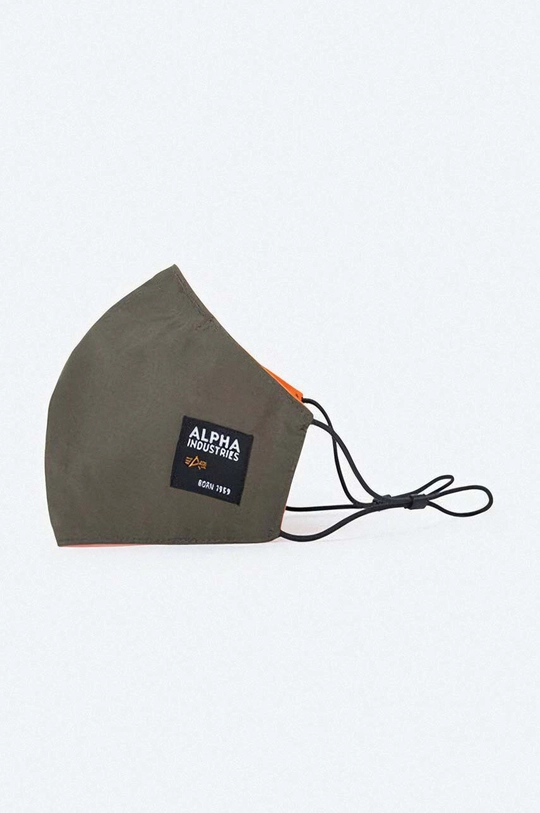 zöld Alpha Industries újrafelhasználható védőmaszk Label Face Mask Uniszex