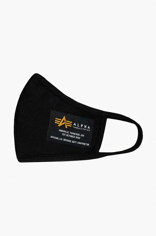 čierna Ochranné rúško na viacnásobné použitie Alpha Industries Crew Facemask Unisex
