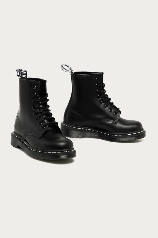 Dr. Martens - Workery skórzane Smooth czarny