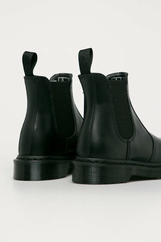 black Dr. Martens leather chelsea boots 2976 Mono